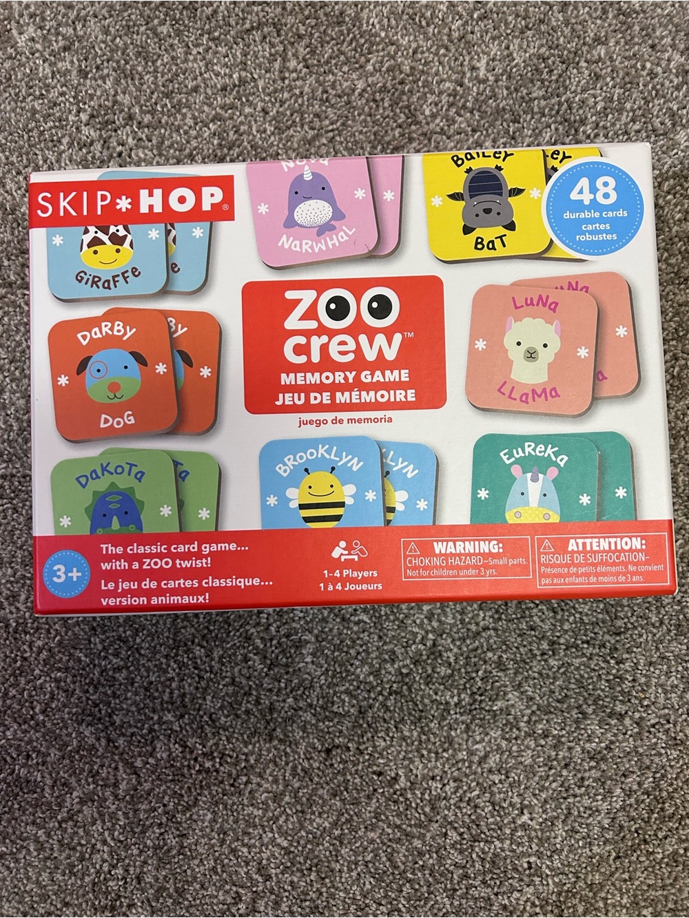 Skip Hop Zoo Crew Memory Game - Red, Pink, Yellow, Blue, Green, Teal